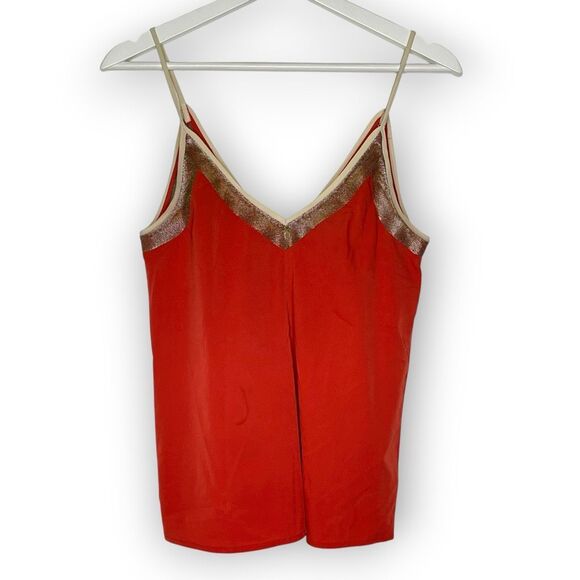 Urban Outfitters Ecote Lightweight V neck Orange Cami Tank Top Women’s Small - Picture 2 of 10